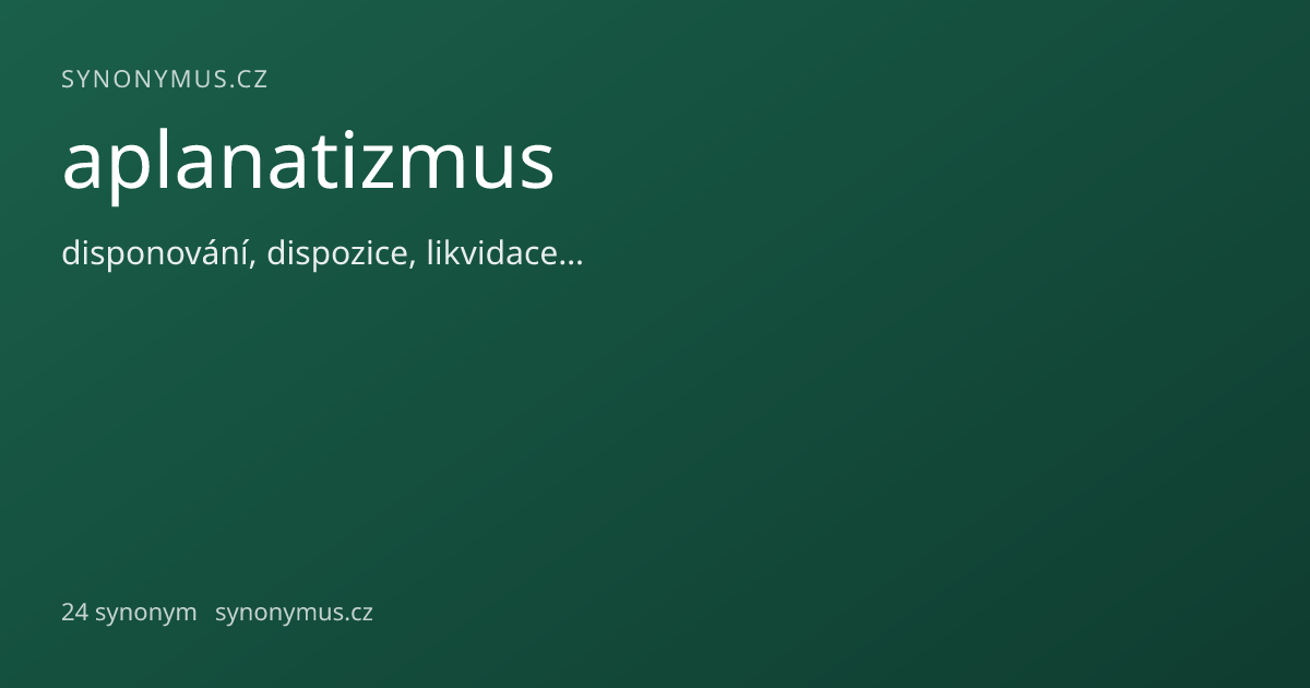 Náhled odkazu: aplanatizmus