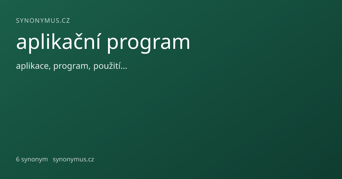 Náhled odkazu: aplikační program