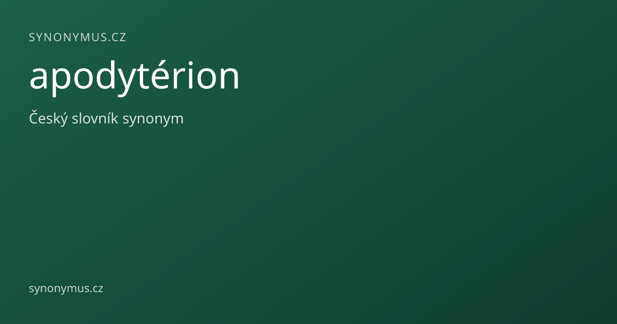 Náhled odkazu: apodytérion