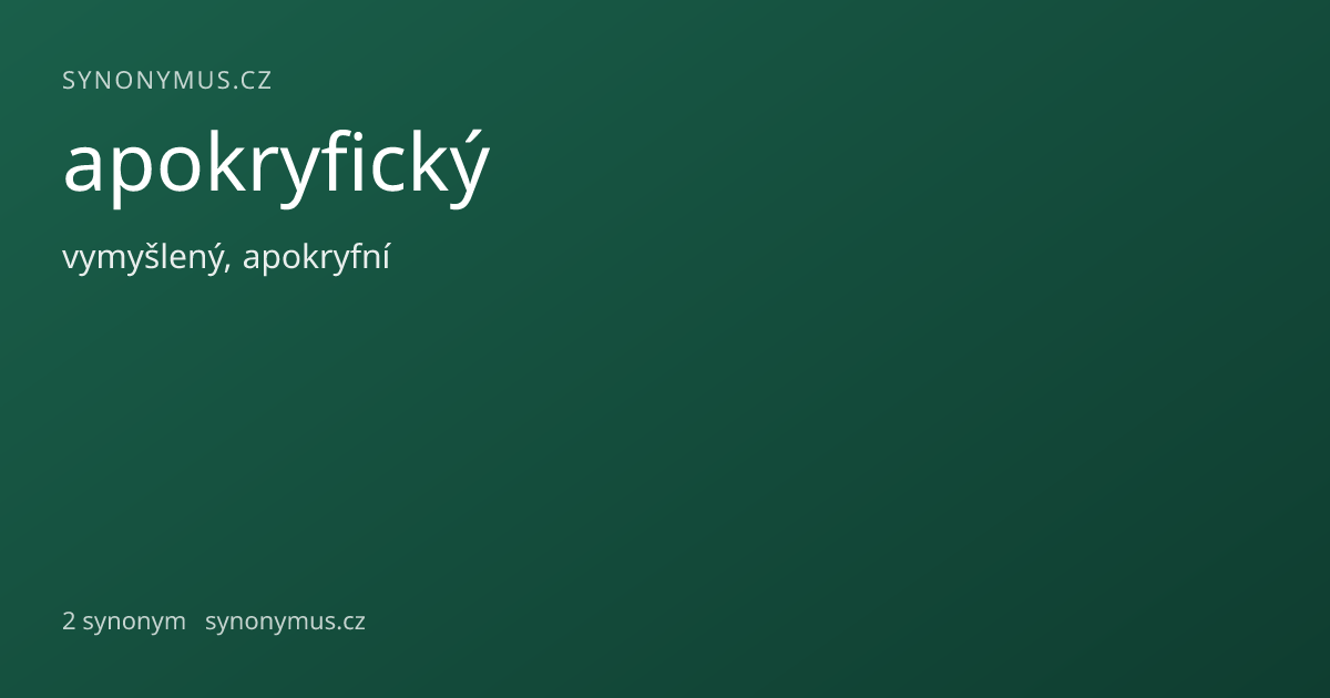 Náhled odkazu: apokryfický