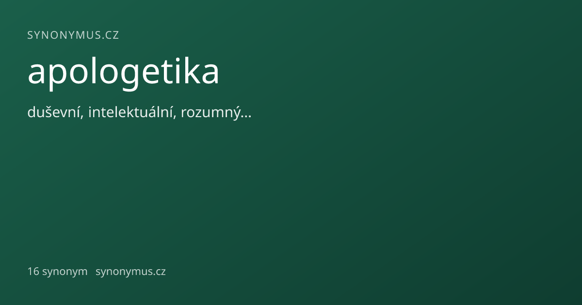 Náhled odkazu: apologetika