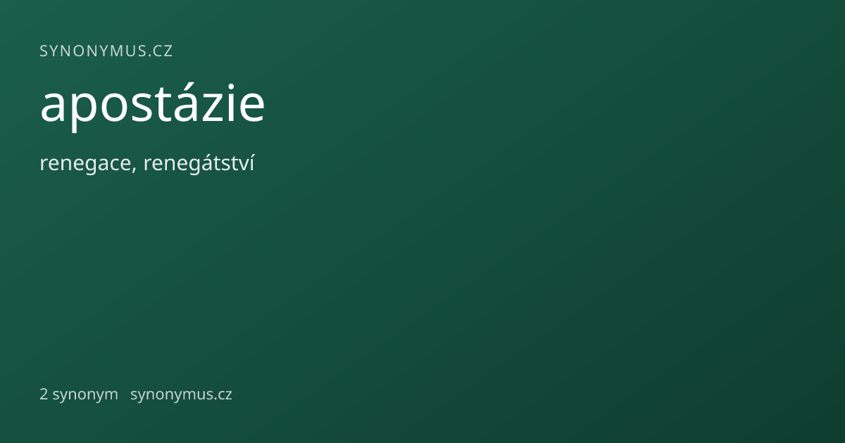 Náhled odkazu: apostázie