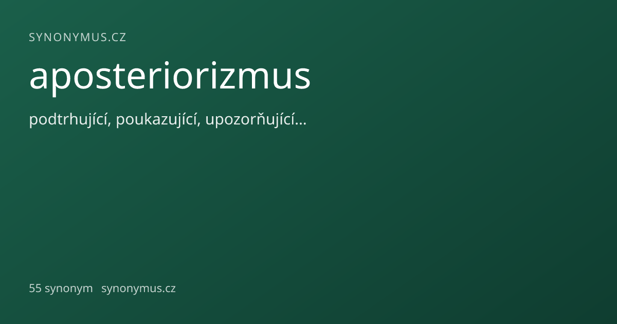 Náhled odkazu: aposteriorizmus