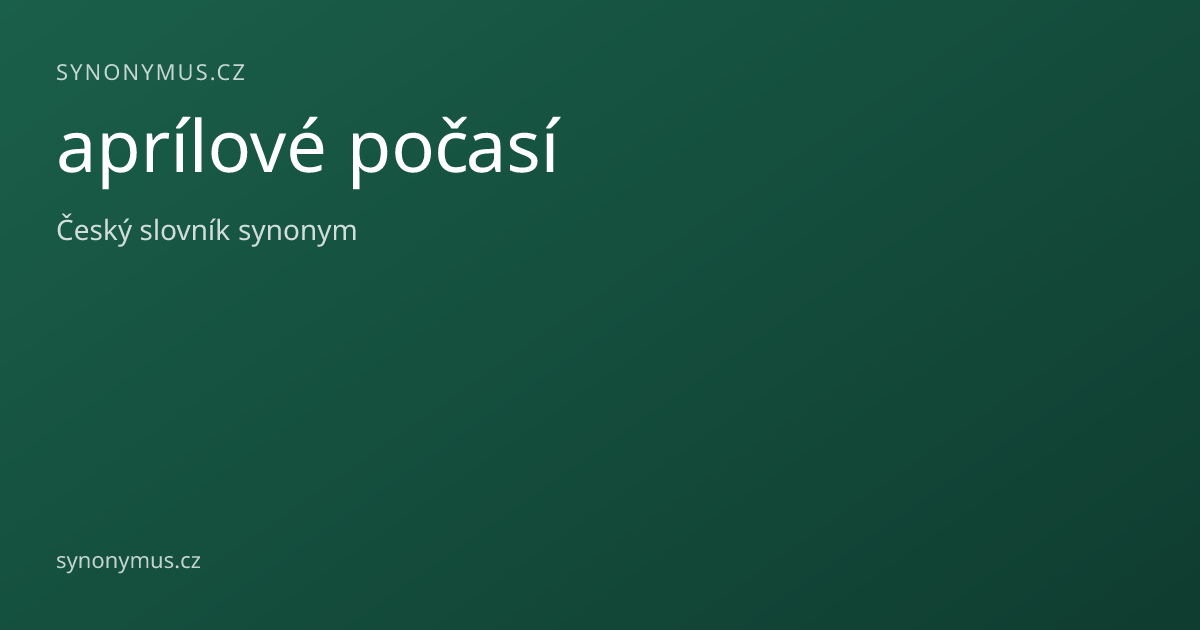 Náhled odkazu: aprílové počasí