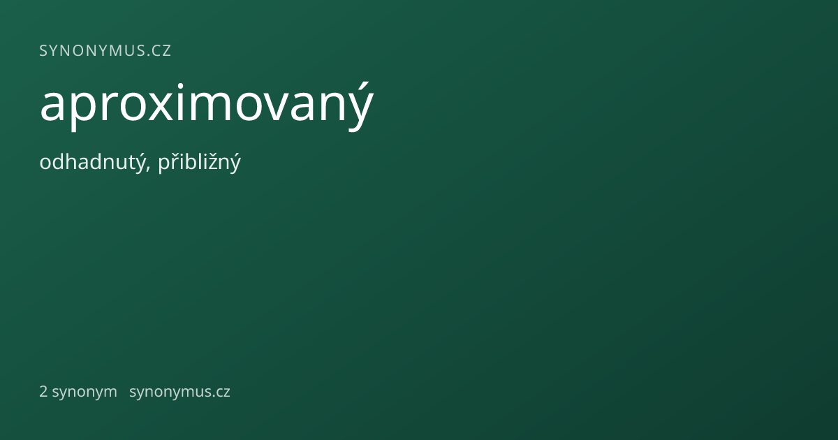 Náhled odkazu: aproximovaný