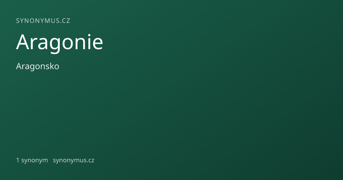 Náhled odkazu: Aragonie