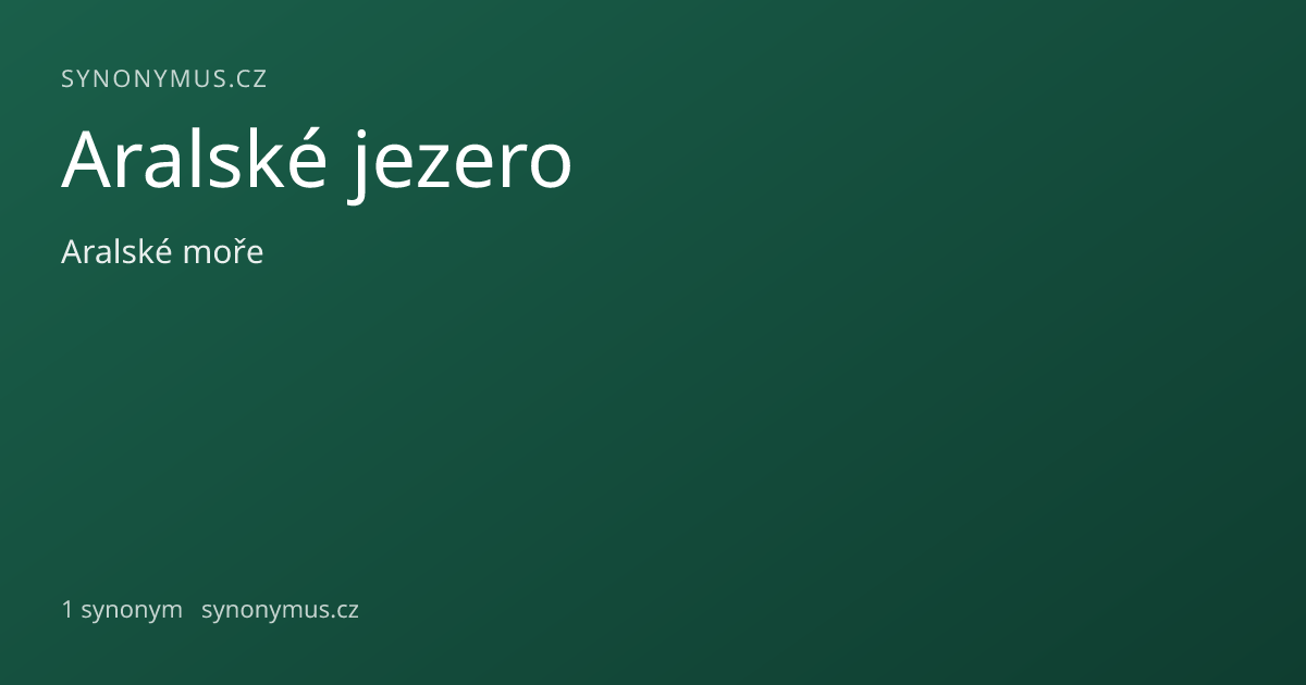 Náhled odkazu: Aralské jezero