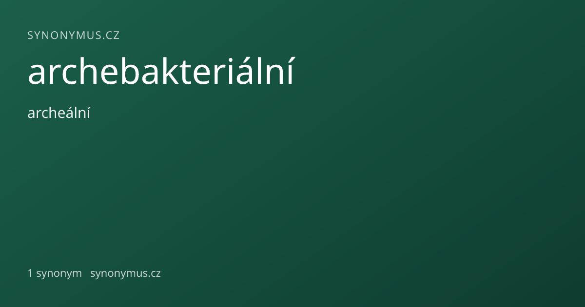 Náhled odkazu: archebakteriální