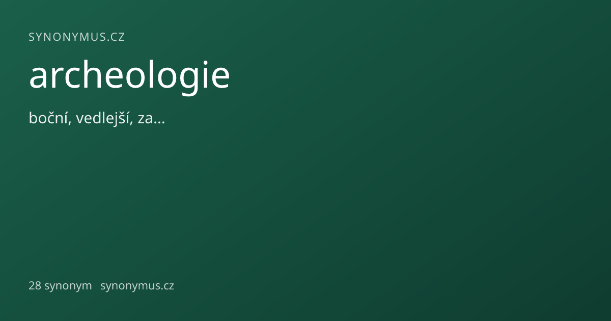 Náhled odkazu: archeologie