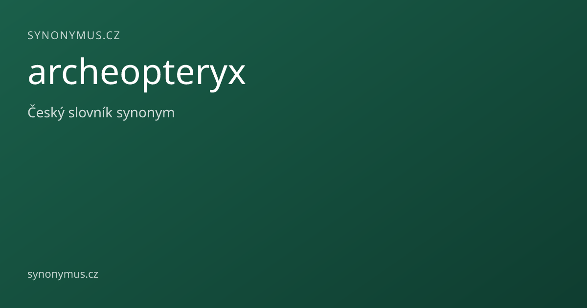 Náhled odkazu: archeopteryx