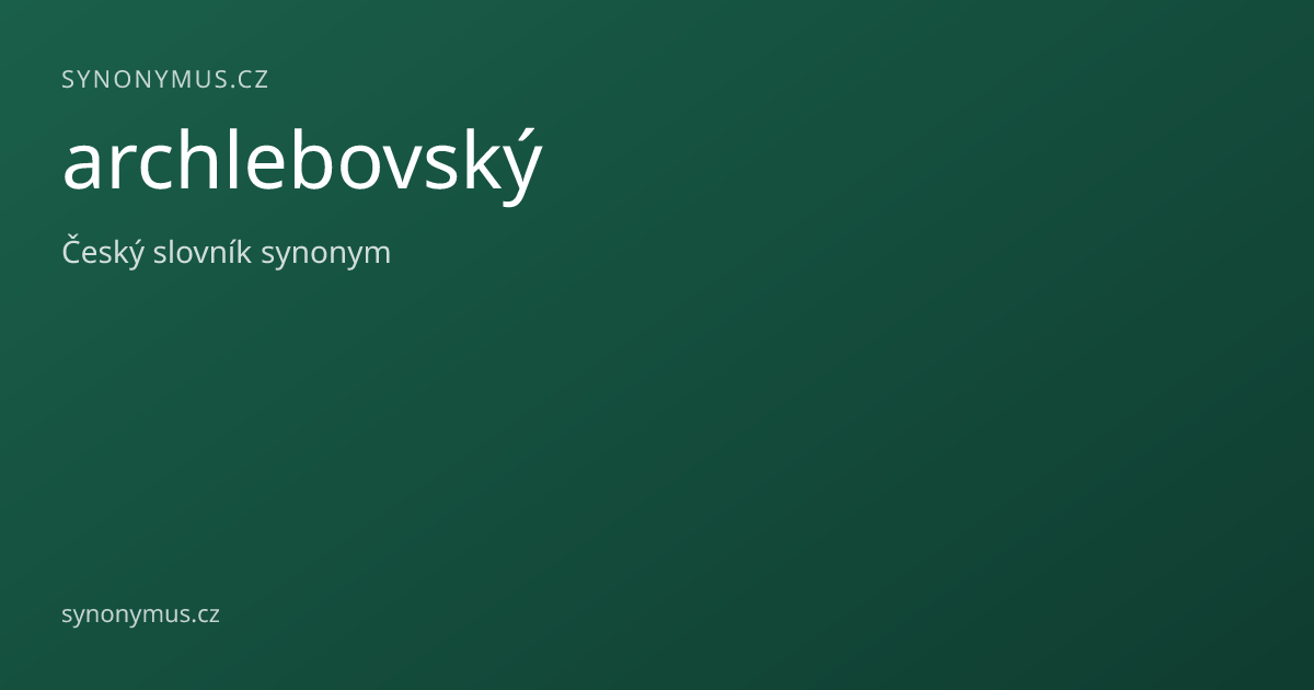 Náhled odkazu: archlebovský