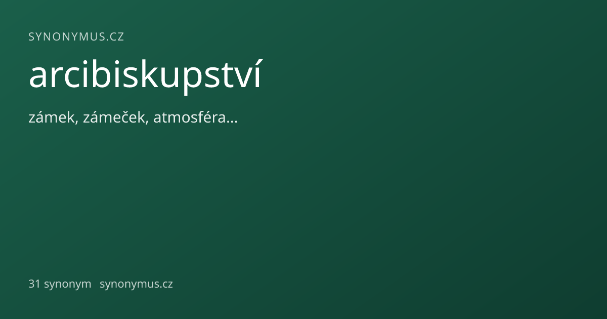 Náhled odkazu: arcibiskupství