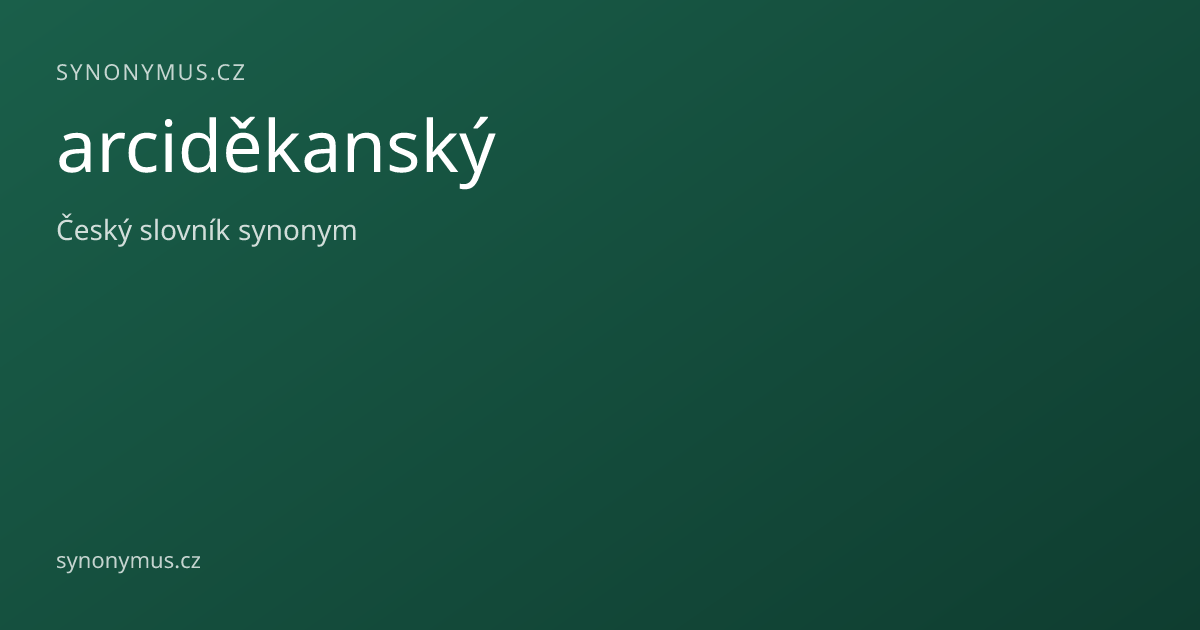 Náhled odkazu: arciděkanský
