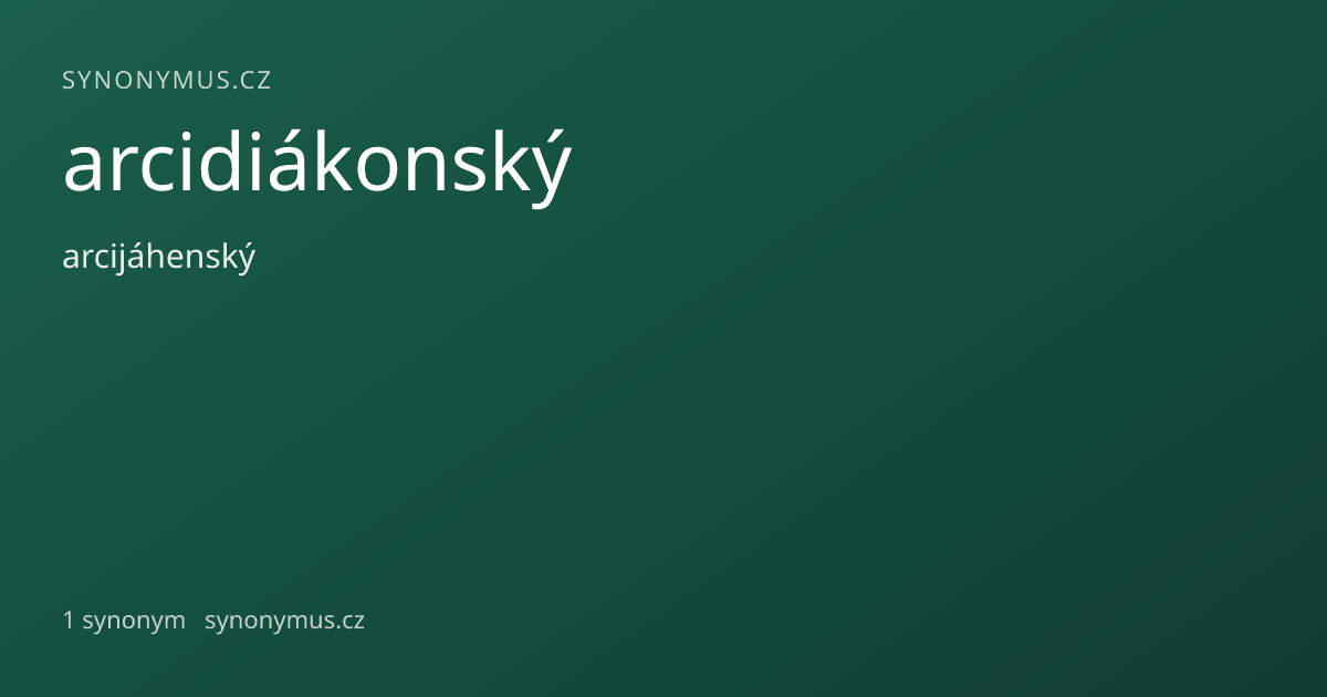 Náhled odkazu: arcidiákonský