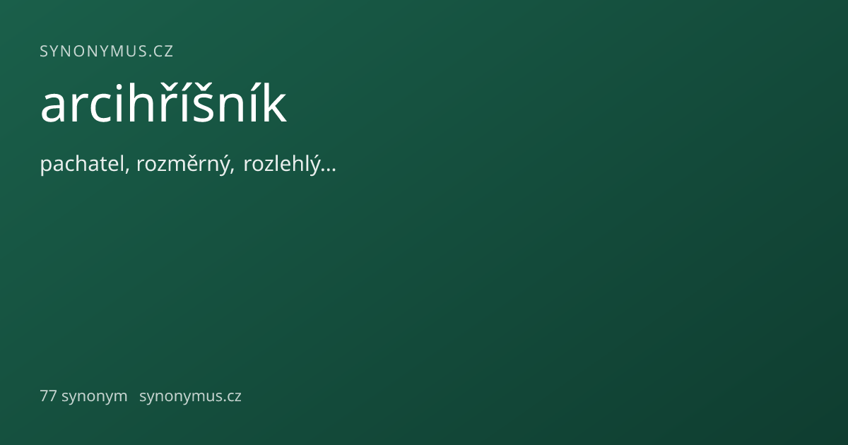 Náhled odkazu: arcihříšník