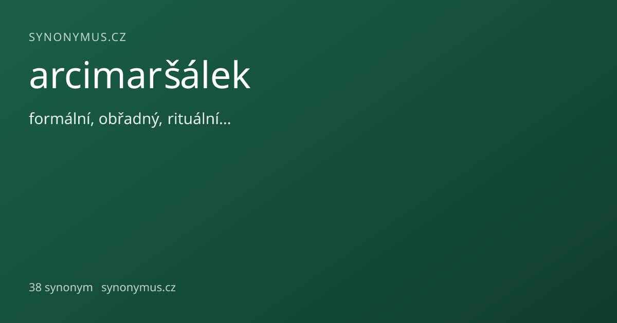 Náhled odkazu: arcimaršálek