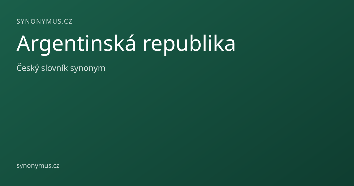 Náhled odkazu: Argentinská republika