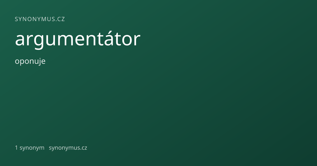 Náhled odkazu: argumentátor