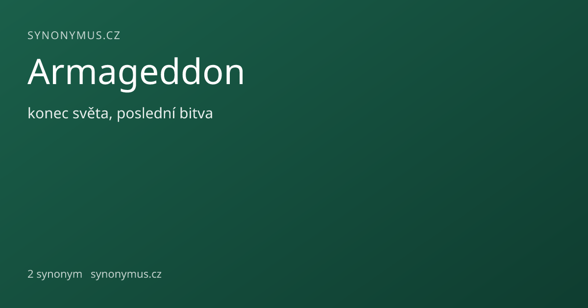 Náhled odkazu: Armageddon