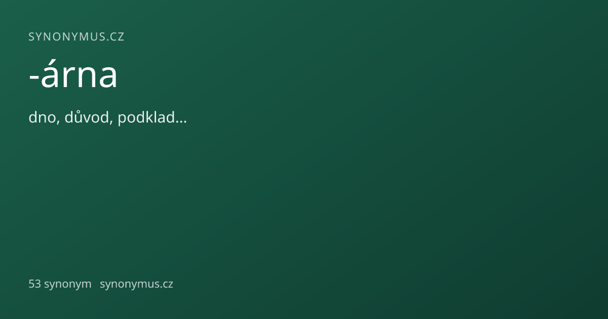 Náhled odkazu: -árna