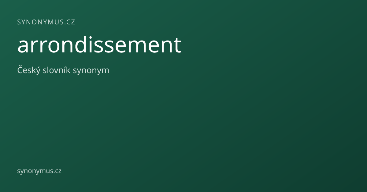 Náhled odkazu: arrondissement