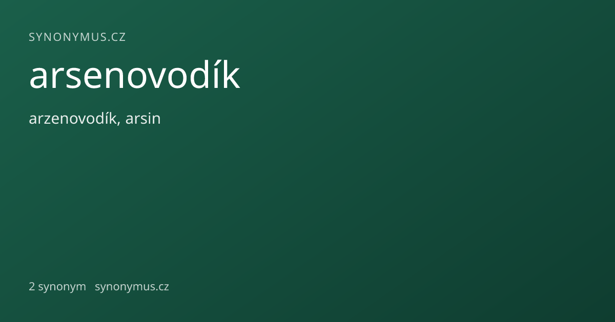 Náhled odkazu: arsenovodík
