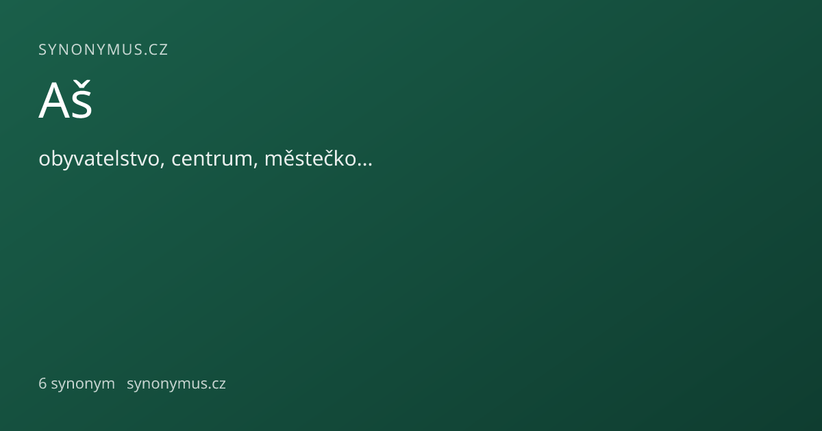 Náhled odkazu: Aš