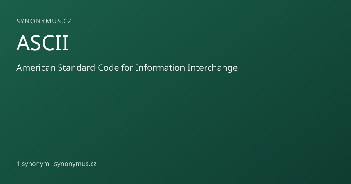 Náhled odkazu: ASCII