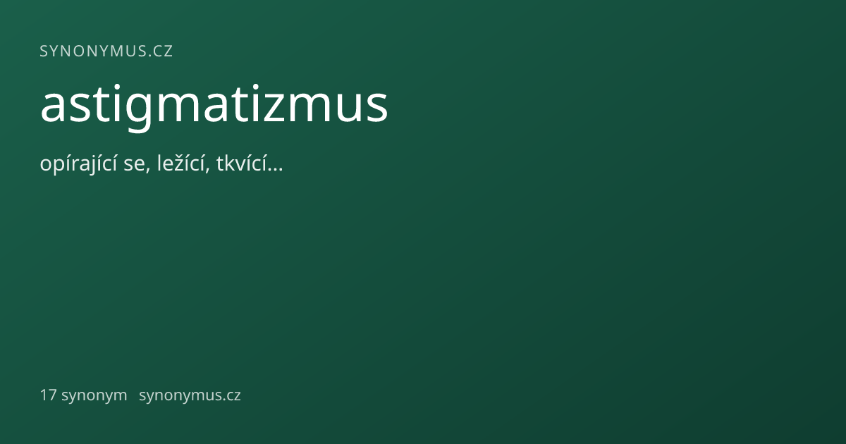 Náhled odkazu: astigmatizmus