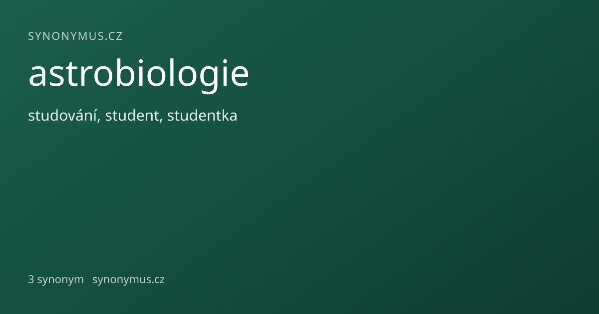 Náhled odkazu: astrobiologie