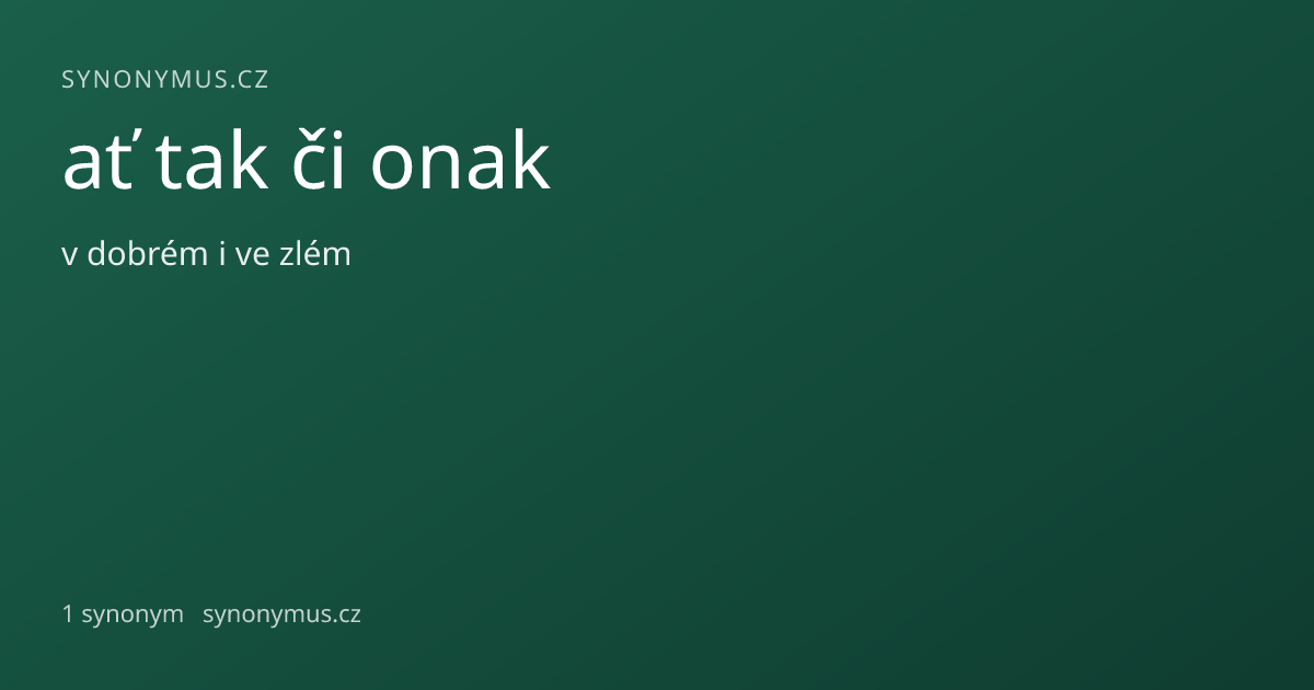Náhled odkazu: ať tak či onak