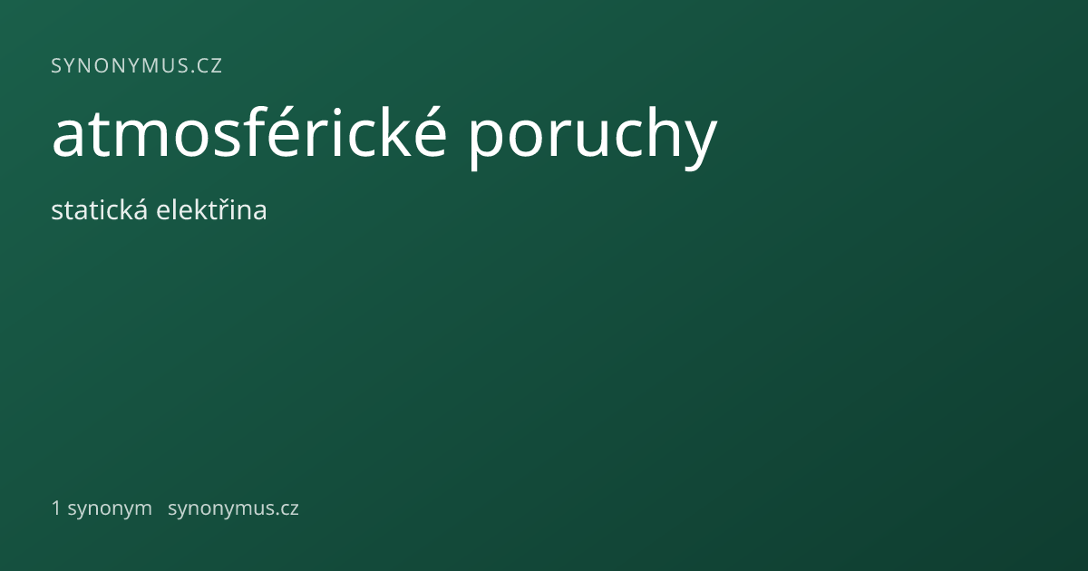 Náhled odkazu: atmosférické poruchy