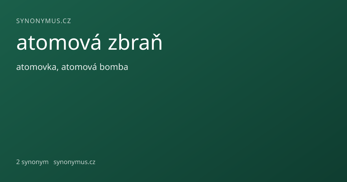 Náhled odkazu: atomová zbraň