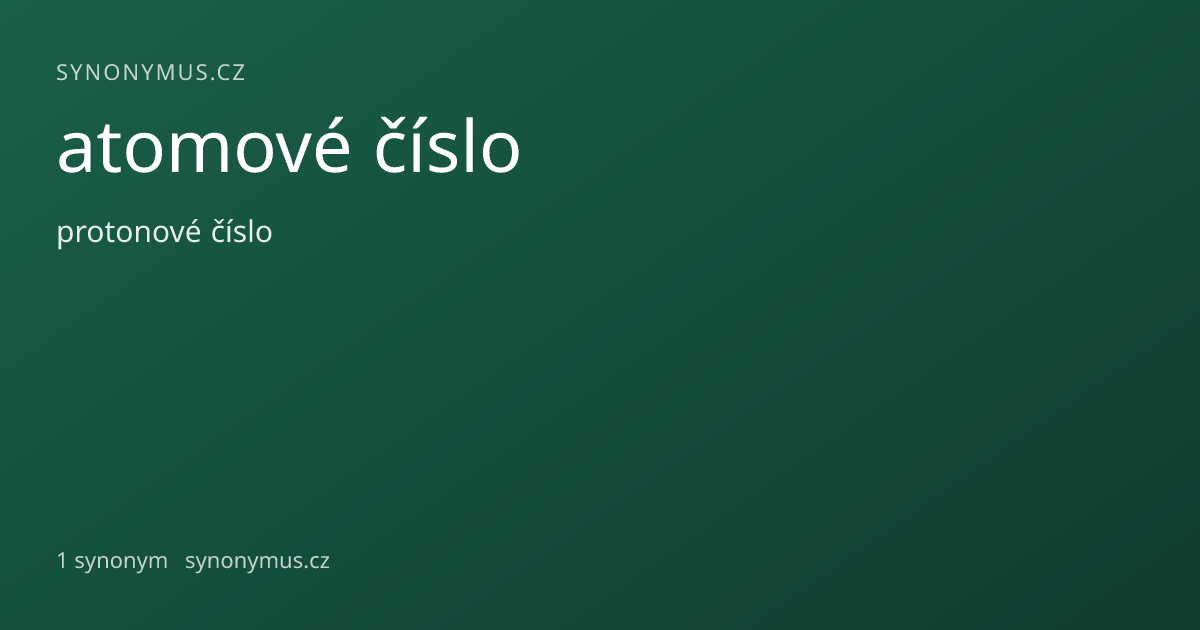 Náhled odkazu: atomové číslo