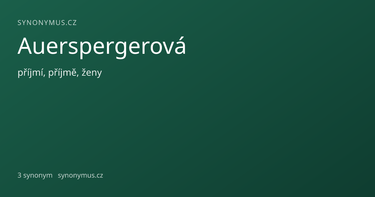 Náhled odkazu: Auerspergerová