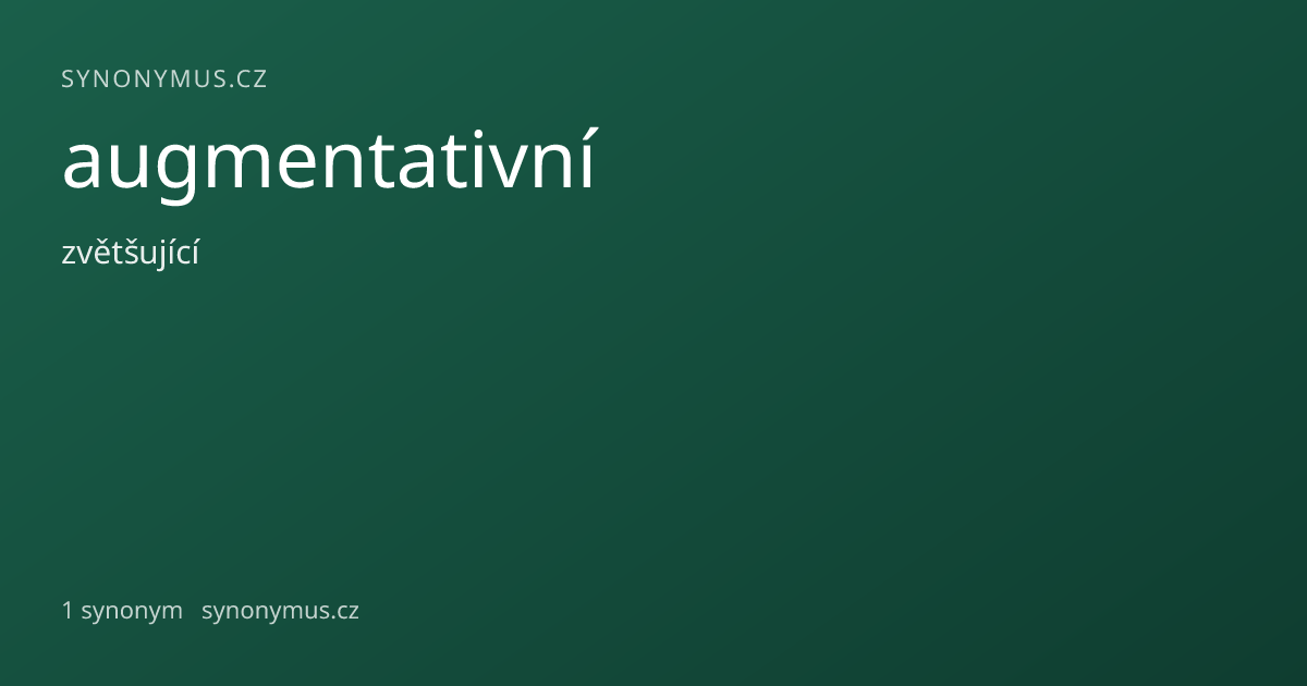 Náhled odkazu: augmentativní