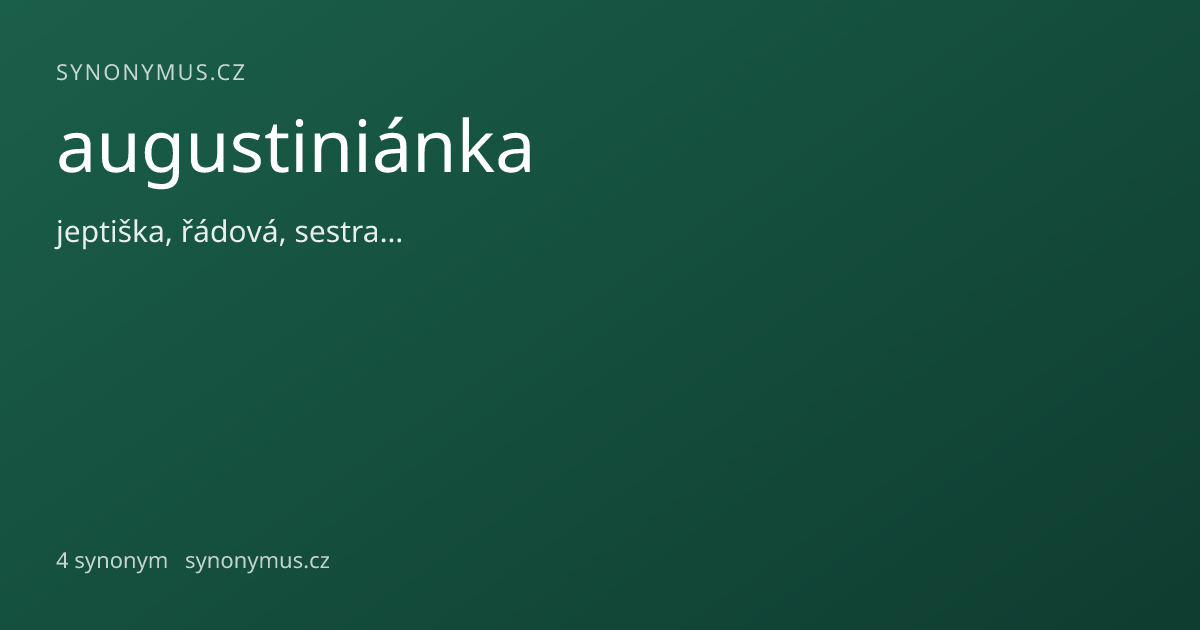 Náhled odkazu: augustiniánka