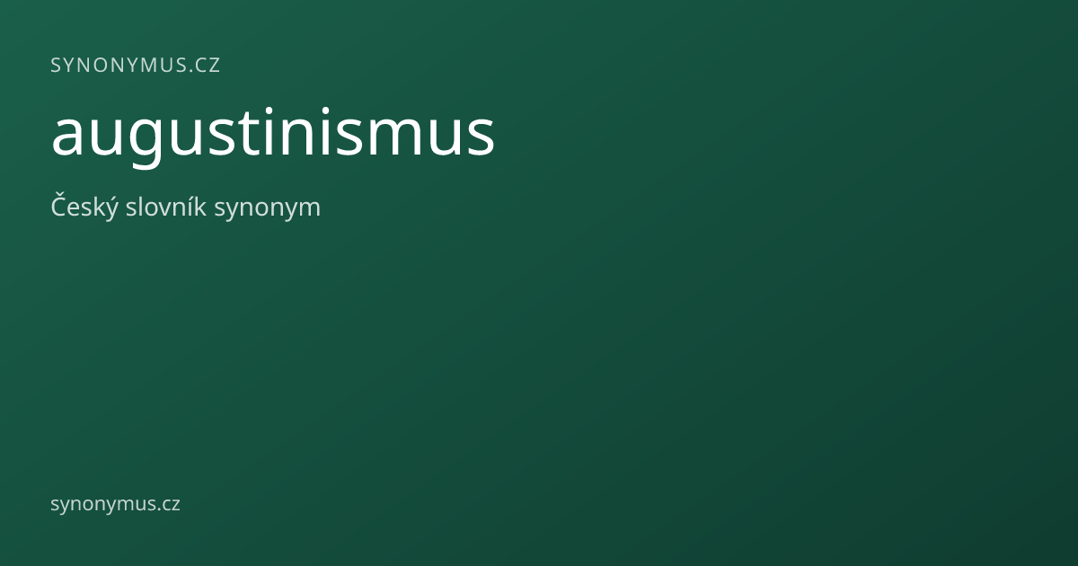 Náhled odkazu: augustinismus