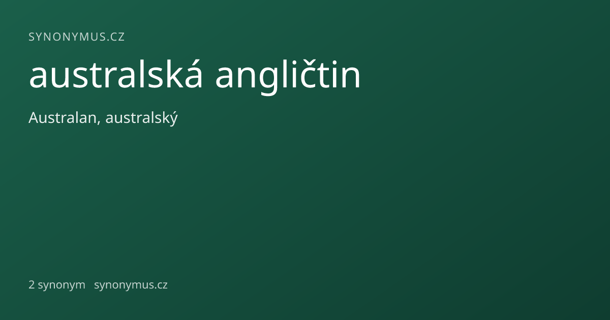 Náhled odkazu: australská angličtin