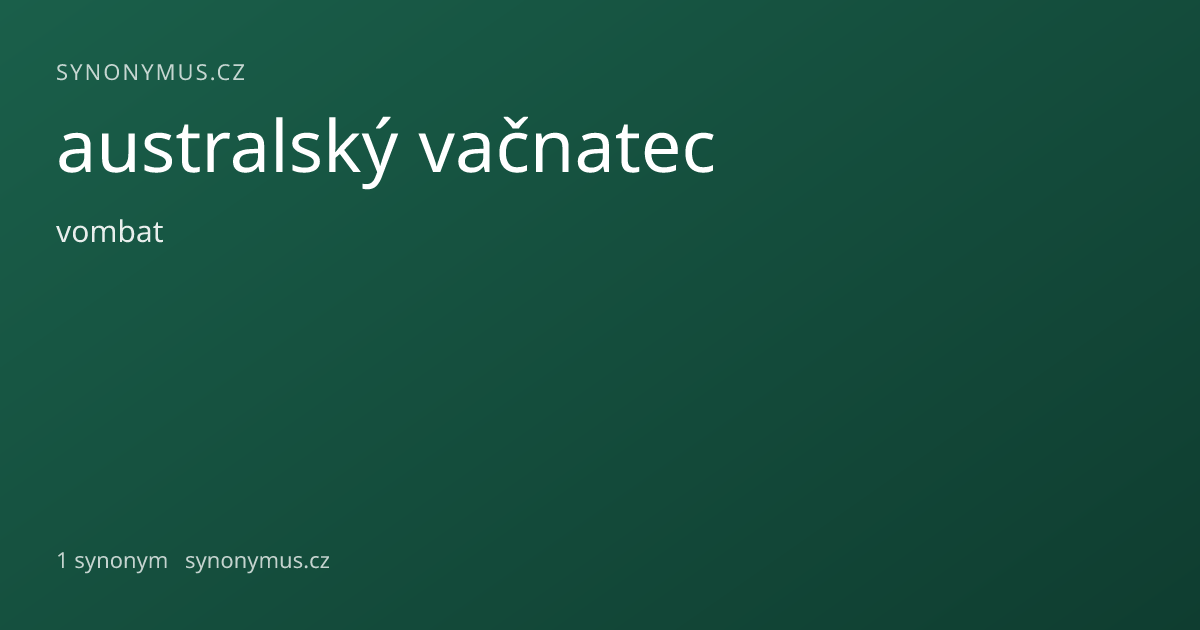Náhled odkazu: australský vačnatec