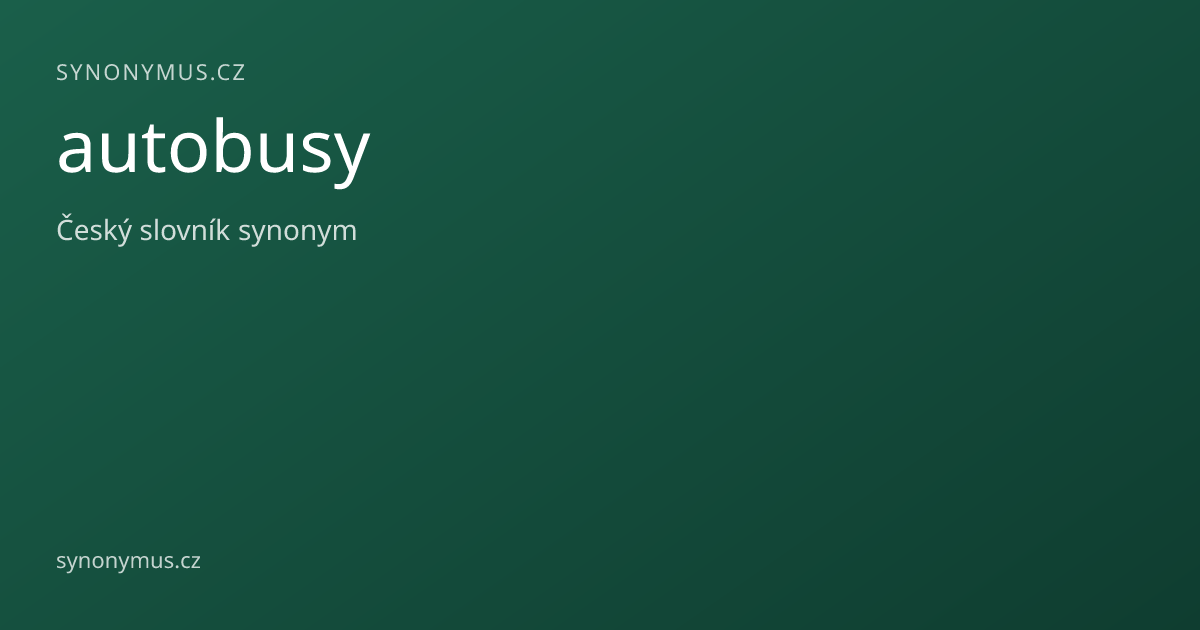 Náhled odkazu: autobusy