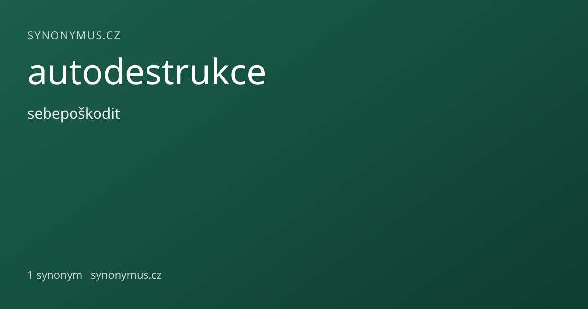 Náhled odkazu: autodestrukce