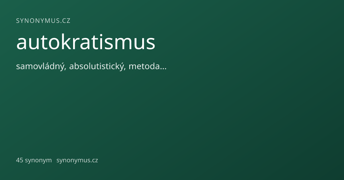 Náhled odkazu: autokratismus