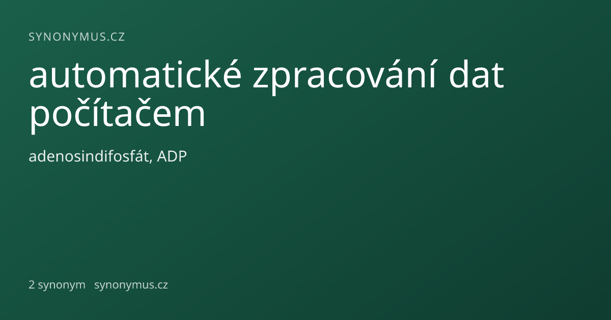 Náhled odkazu: automatické zpracování dat počítačem