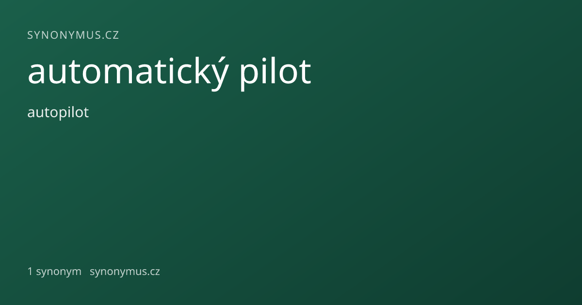 Náhled odkazu: automatický pilot