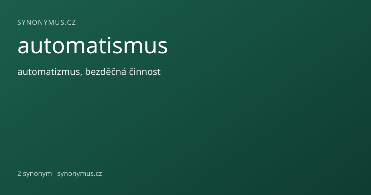 Náhled odkazu: automatismus