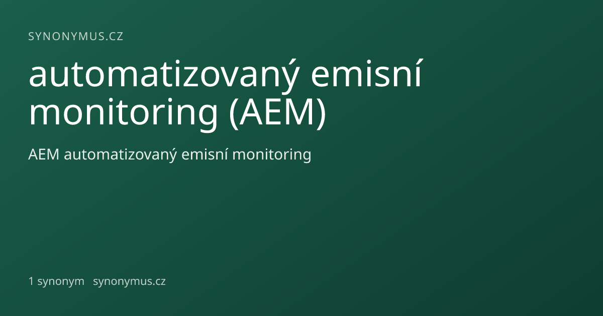 Náhled odkazu: automatizovaný emisní monitoring (AEM)