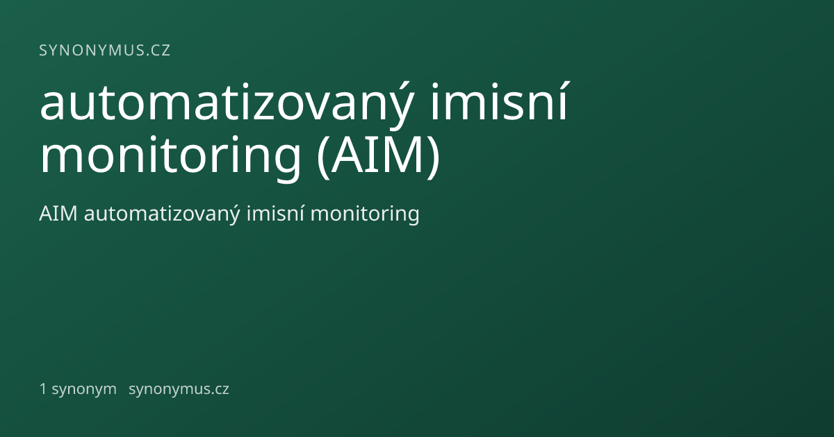 Náhled odkazu: automatizovaný imisní monitoring (AIM)