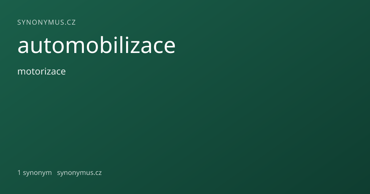Náhled odkazu: automobilizace