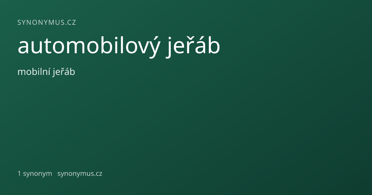 Náhled odkazu: automobilový jeřáb